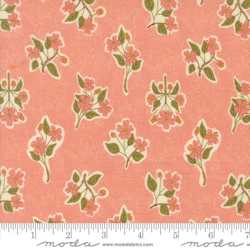 Pocketful of Posies in Zinnia Metallic from Ladybug Whimsy by Gingiber for Moda, Designer Fabric