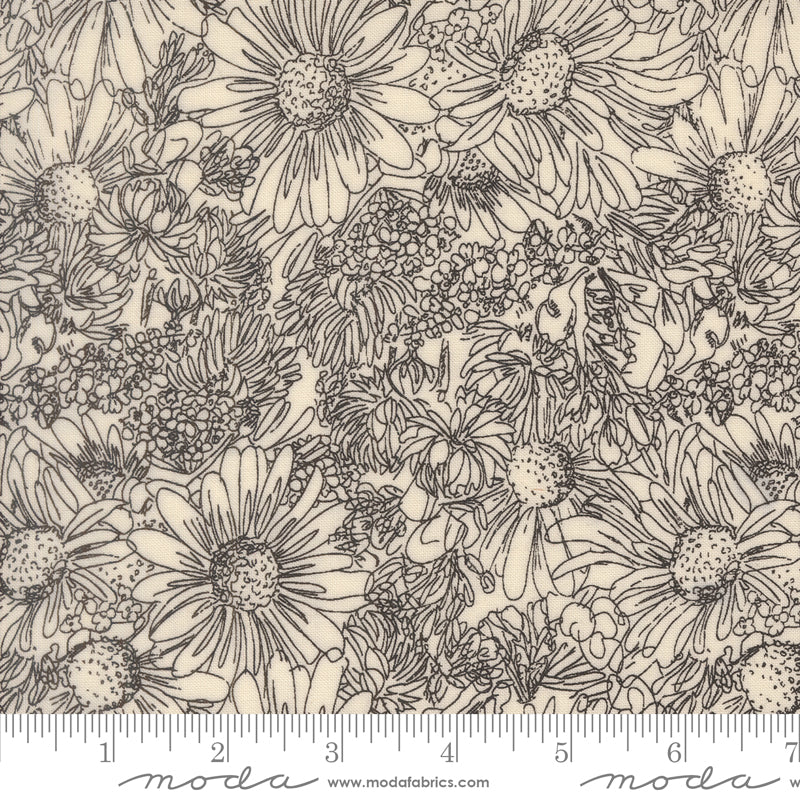 Plein Air in Eggshell from Ladybug Whimsy by Gingiber for Moda, Designer Fabric