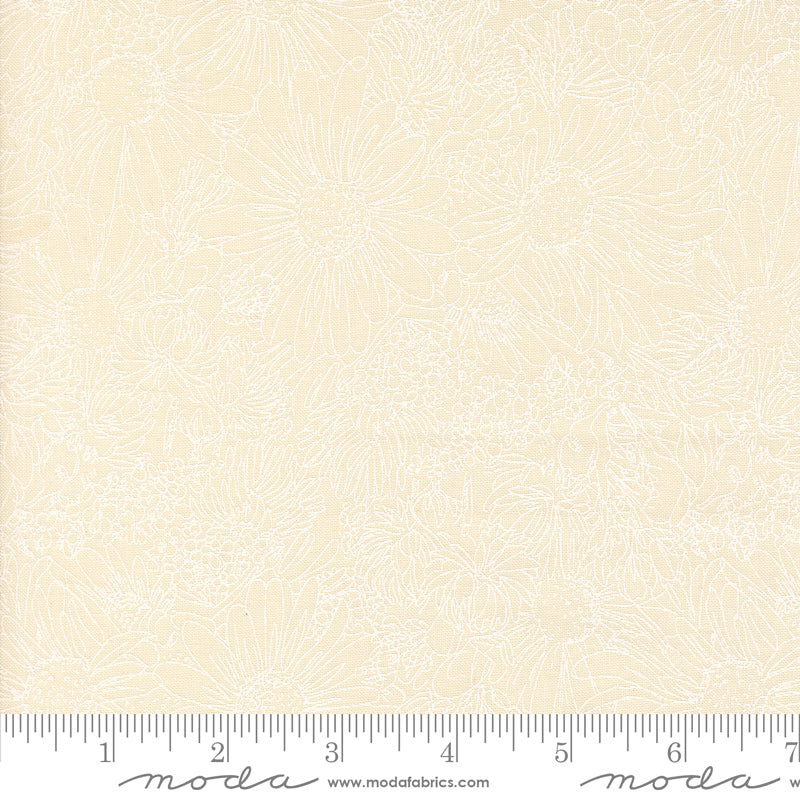 Plein Air in Eggshell Cream from Ladybug Whimsy by Gingiber for Moda, Designer Fabric