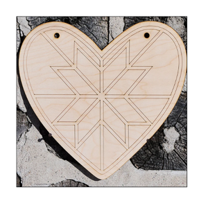 Knitted Heart Doornament - We Love Love! || Barn Blocks ||