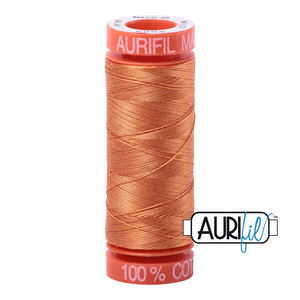 Aurifil Cotton Thread — Medium Orange 5009 — Small 50wt