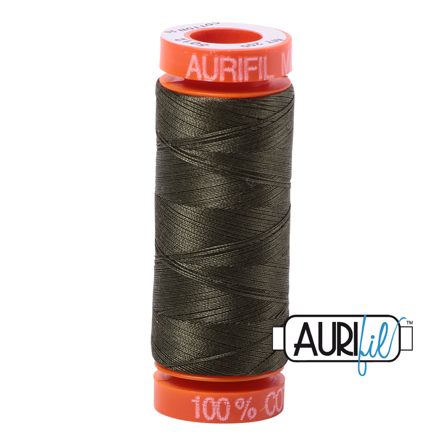Aurifil Cotton Thread — Dark Green 5012 — Small 50wt