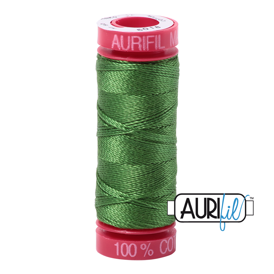 Aurifil Cotton Thread — Dark Grass Green 5018 — Small 12wt