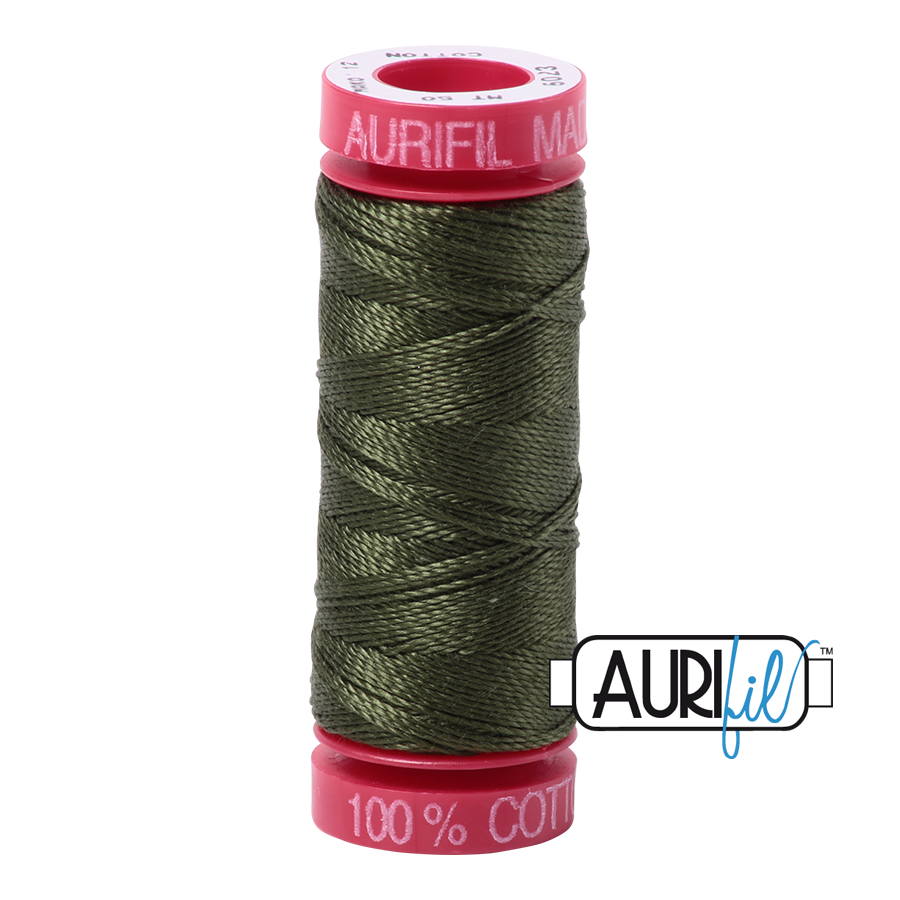 Aurifil Cotton Thread — Medium Green 5023 — Small 12wt