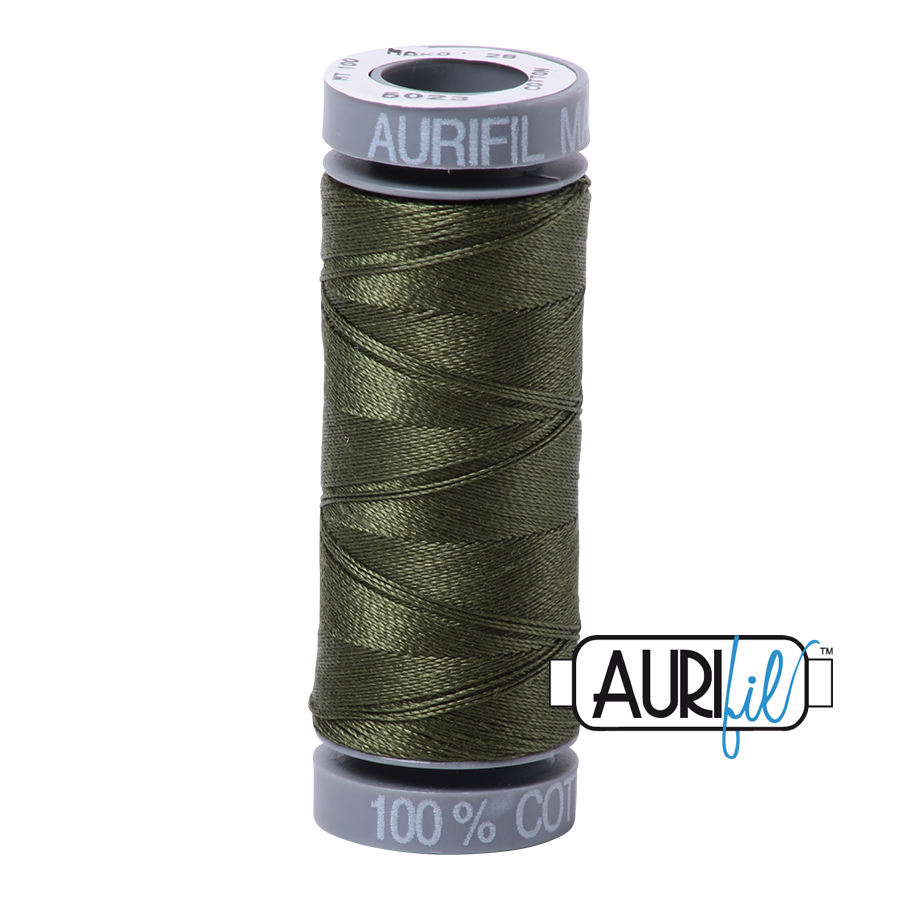 Aurifil Cotton Thread — Medium Green 5023 — Small 28wt
