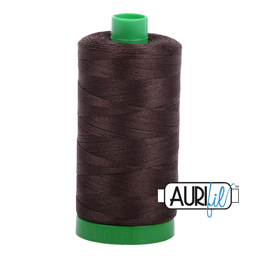 Aurifil Cotton Thread — Dark Brown 5024 — Medium 40wt