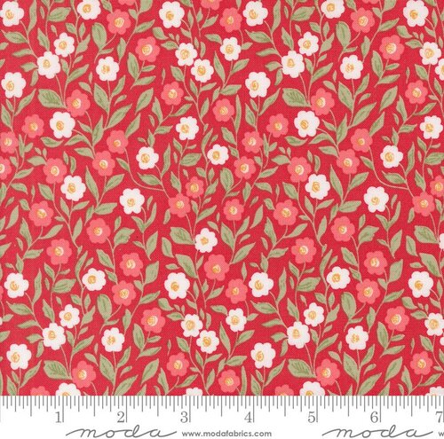 Love Blooms Flowers in Rose for Love Blooms by Lella Boutique for Moda Fabrics