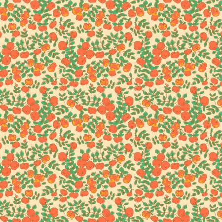 Peach Apples - Forestburgh for Heather Ross for Windham fabrics