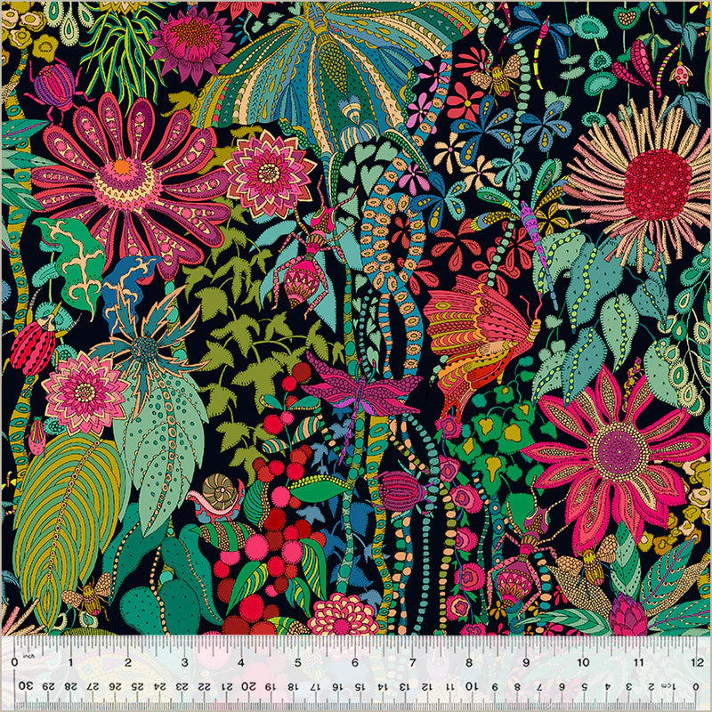 Twilight Dance in Black || CANVAS || from Twilight by Sally Kelly for Windham Fabrics