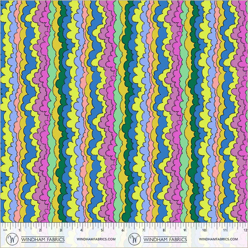 Aurora in Multi from Sunshine by Sally Kelly for Windham Fabrics, Designer Fabric