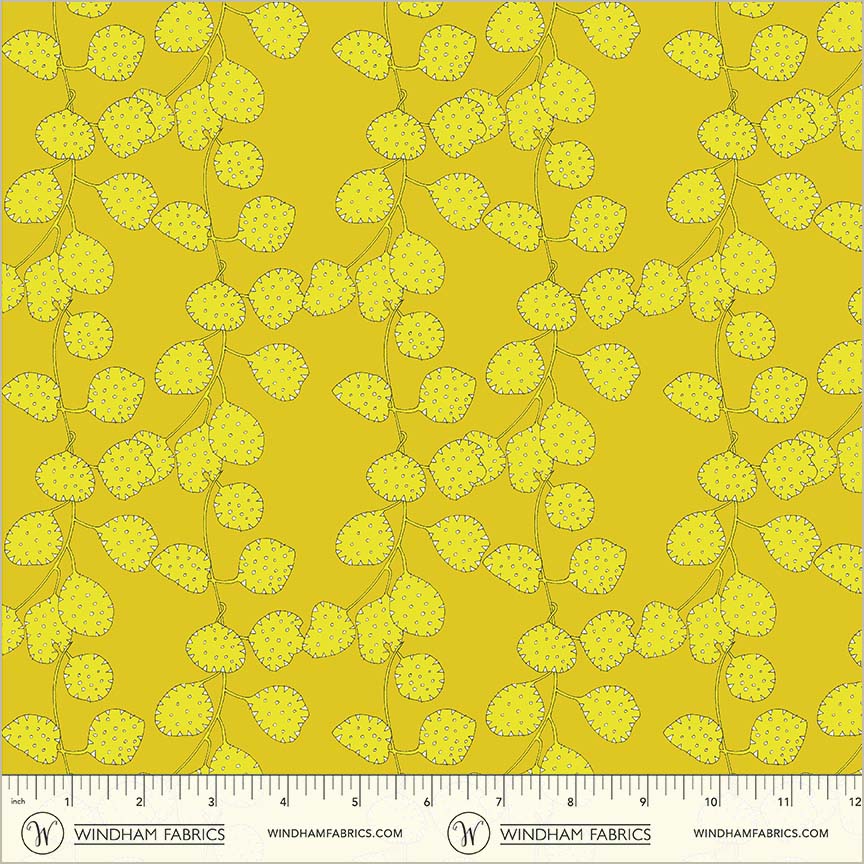 Honesty in Sunglow from Sunshine by Sally Kelly for Windham Fabrics, Designer Fabric