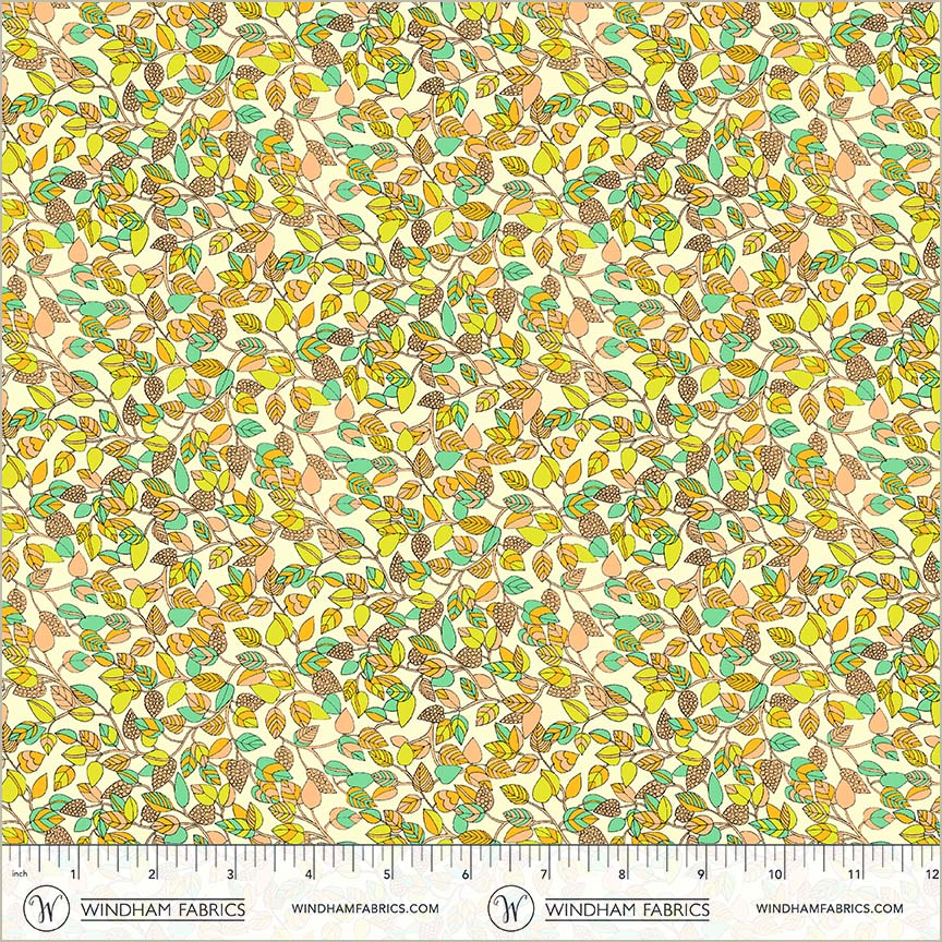 Hebe in Cream from Sunshine by Sally Kelly for Windham Fabrics, Designer Fabric
