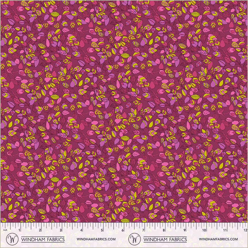 Hebe in Plum from Sunshine by Sally Kelly for Windham Fabrics, Designer Fabric