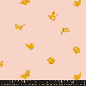 Butterflies in Vintage Pink - Flowerland by Melody Miller for Moda Fabrics