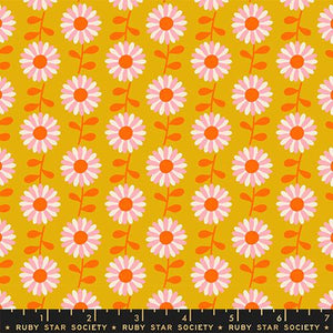 Field of Flowers in Goldenrod - Flowerland by Melody Miller for Moda Fabrics