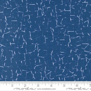 Shadowgraph in Prussian for Bluebell by Janet Clare for Moda Fabric