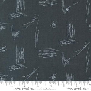 Stitches in Charcoal for Bluish by Zen Chic for Moda Fabrics