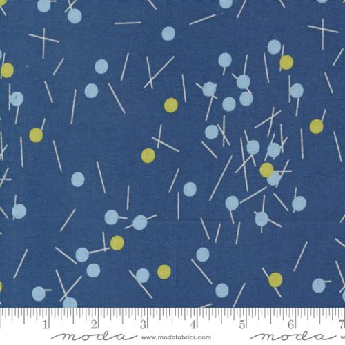 Pins and Buttons in Blueprint for Bluish by Zen Chic for Moda Fabrics