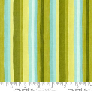 Stripe in Lagoon - Willow by 1 Canoe 2 for Moda Fabrics