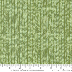 Herringbone in Leaf - Willow by 1 Canoe 2 for Moda Fabrics
