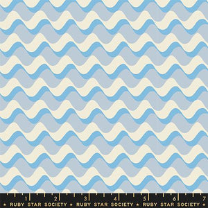 Water Ripple in Water Blue - Water - by Ruby Star Society for Moda