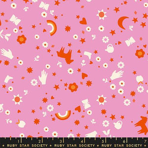 Dreamland Novelty in Daisy  - Meadow Star by Alexia Marcelle Abegg for Ruby Star Society for Moda