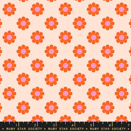Honey Pie 30s in Peach  - Meadow Star by Alexia Marcelle Abegg for Ruby Star Society for Moda