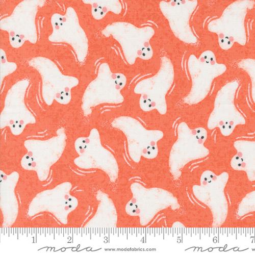 Friendly Ghost in Soft Pumpkin for Hey Boo by Lella Boutique for Moda