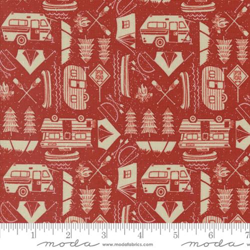 Open Road in Fire for The Great Outdoors by Stacey Iest Tsu for Moda Fabrics