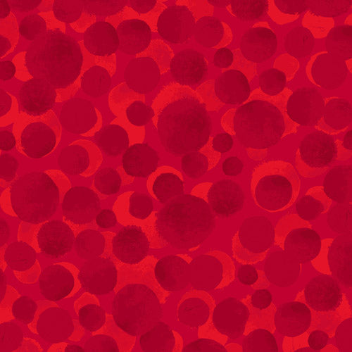 Bumbleberries in Christmas Red by Lewis & Irene, Designer Fabric