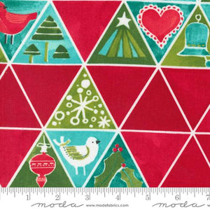 Christmas Tree Mosaic in Crimson for Winterly by Robin Pickens or Moda