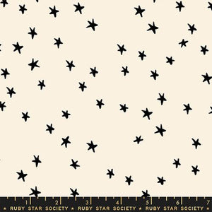 Starry in Natural (black stars on natural)  by Alexia Abegg for Ruby Star