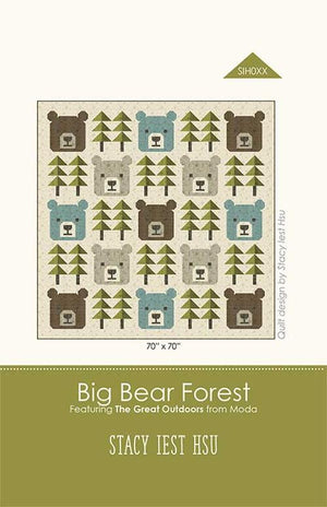 Big Bear Forest Pattern for The Great Outdoors by Stacey Iest Tsu for Moda Fabrics