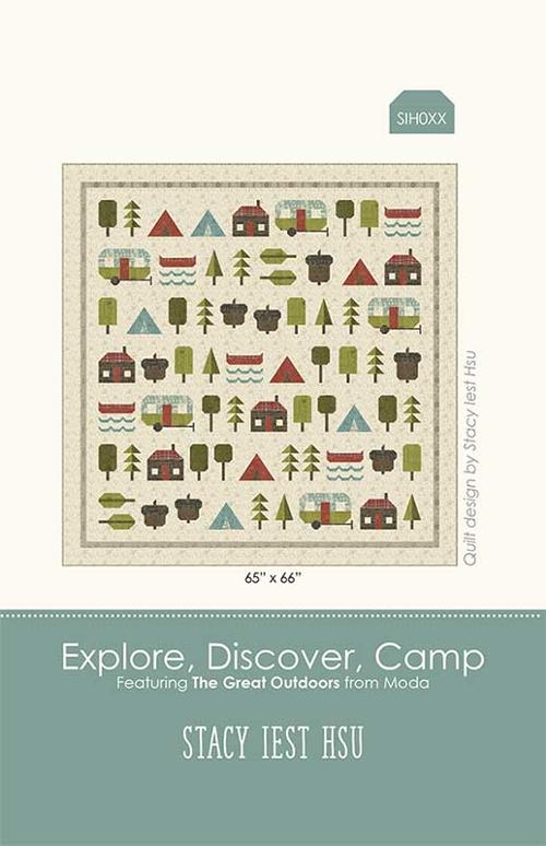 Explore, Discover, Camp Pattern by Stacey Iest Tsu for Moda Fabrics