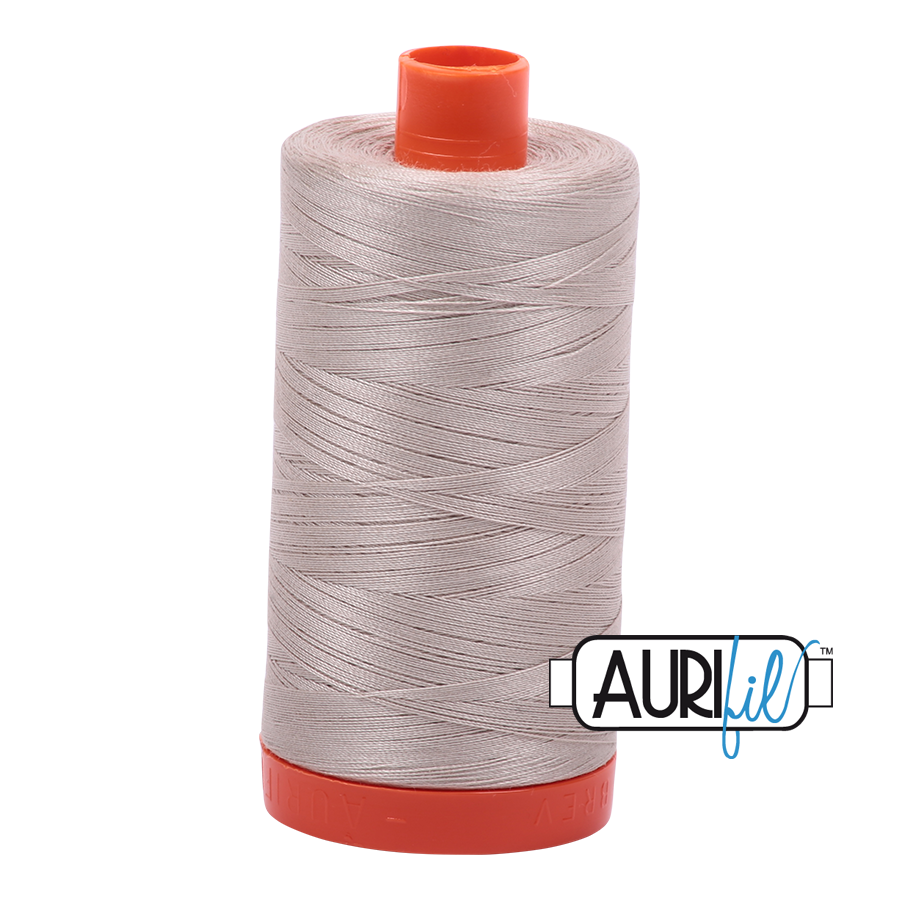 Aurifil Cotton Thread — Pewter 6711 — Medium 50wt
