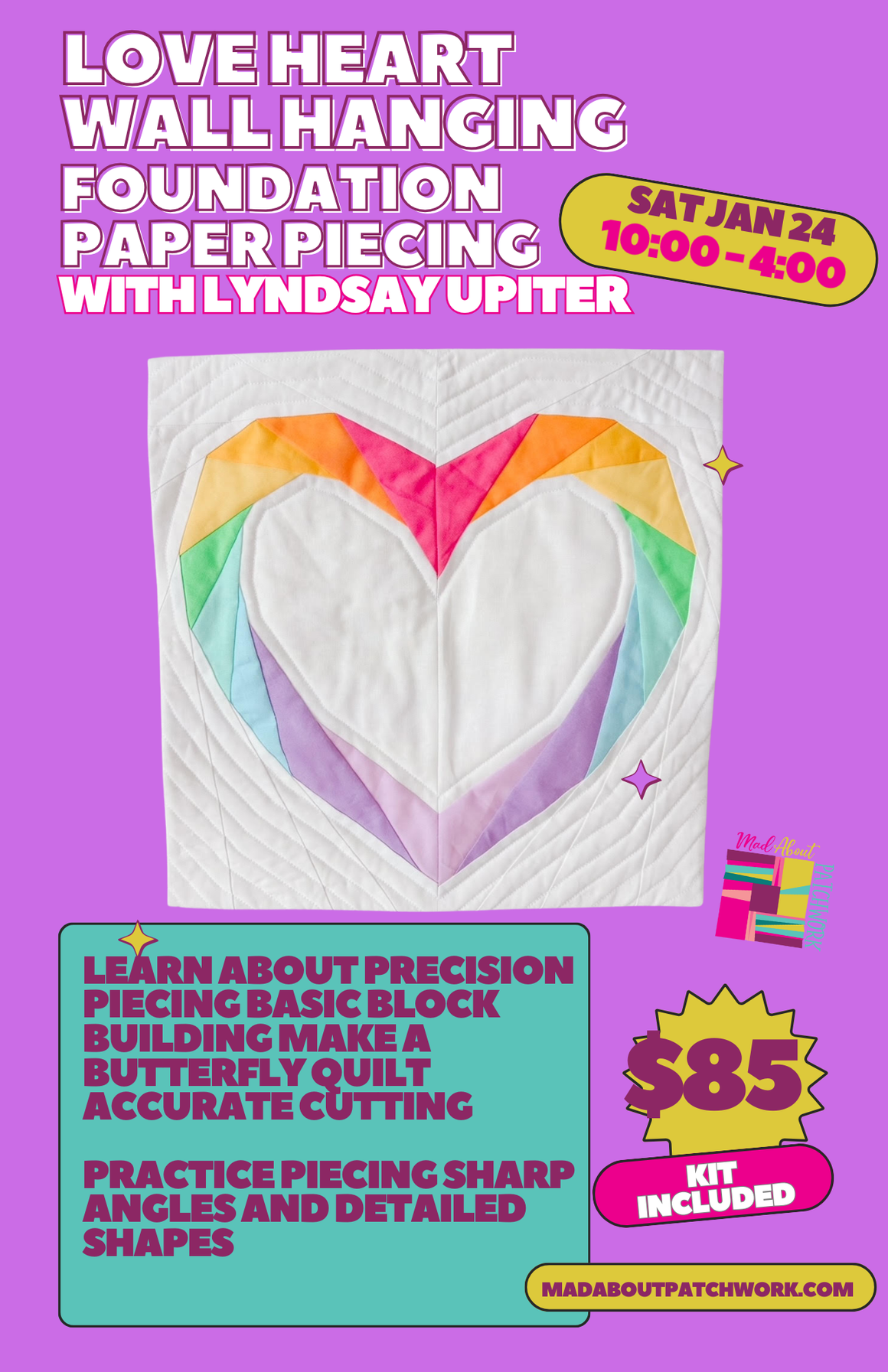 Learn to LOVE Foundation Paper Piecing