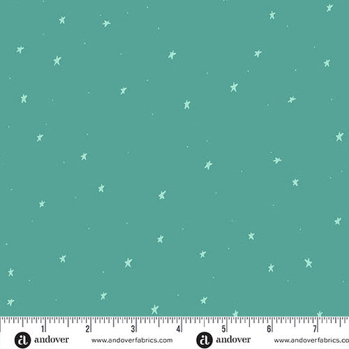Starlit Sky in Twilight Teal for Celestial Garden for Andover Fabrics