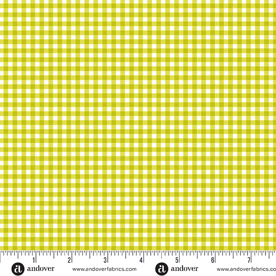 Bitty Gingham in Green from Ghostly Garden by KP Creates for Andover Fabrics