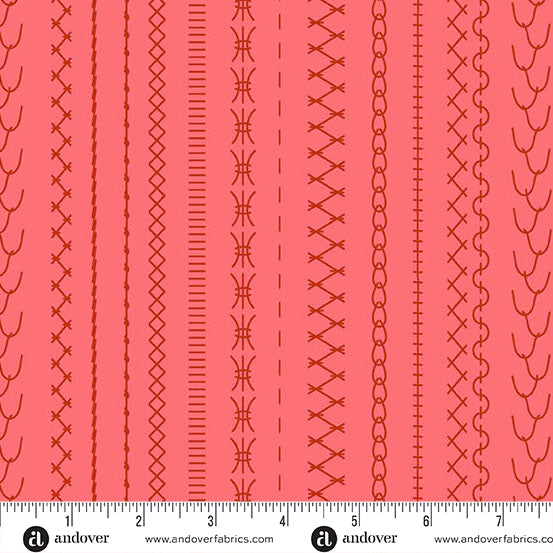 Crazed in Strawberry from Jinny by Alison Glass for Andover Fabrics, Designer Fabric