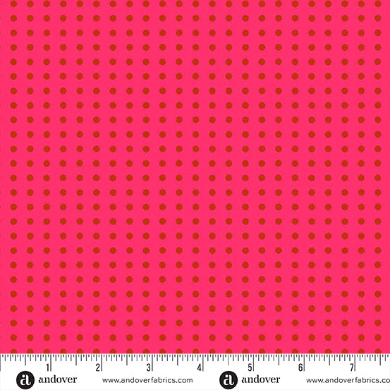 Dotty in Rose from Jinny by Alison Glass for Andover Fabrics, Designer Fabric