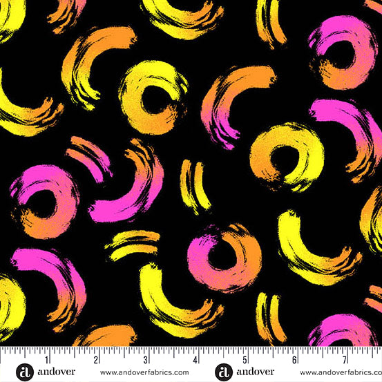 Brushwork in Flare from Prismatic by Libs Elliott by Andover Fabrics, Designer Fabric