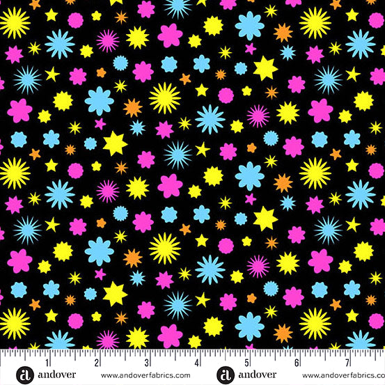 Wingalings in Burst from Prismatic by Libs Elliott for Andover Fabrics, Designer Fabric