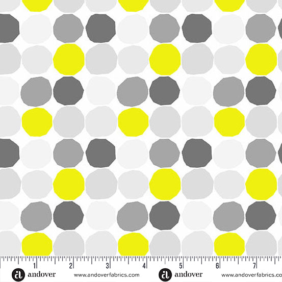 Wonky Dots in Dayglow from Prismatic by Libs Elliott for Andover Fabrics, Designer Fabric