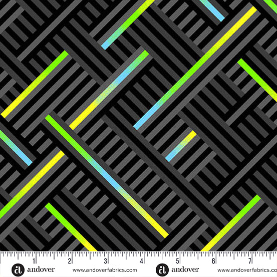 Rogue Weave in Cosmic from Prismatic by Libs Elliott for Andover Fabrics, Designer Fabric