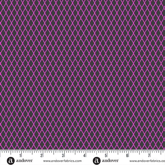 Fishnet in Neon from Prismatic by Libs Elliott by Andover Fabrics, Designer Fabric