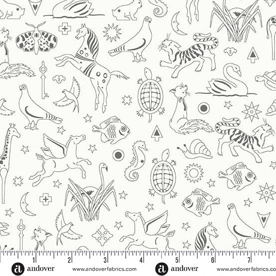 Philately in Whisker from Shadow 2026 by Alison Glass for Andover Fabrics
