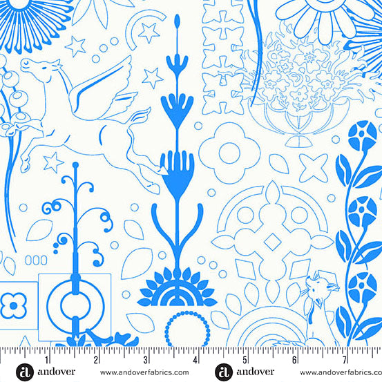 Cameo in Teacup from Sun Print Whisper by Alison Glass for Andover Fabrics