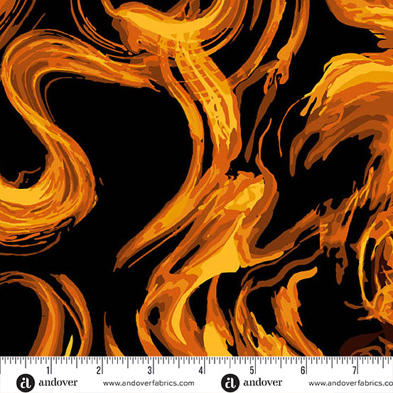 Enchantment in Flame from Phantasm by Libs Elliot for Andover Fabrics