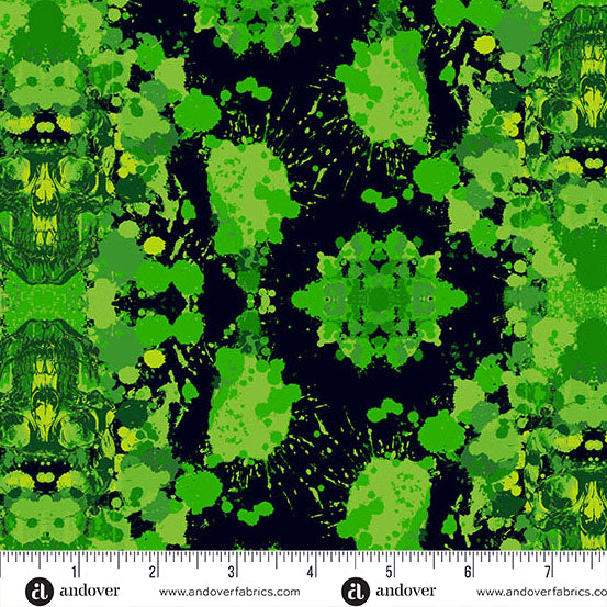 Dark Damask in Venom from Phantasm by Libs Elliot for Andover Fabrics