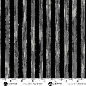 Shadow Stripe in Ash from Phantasm by Libs Elliot for Andover Fabrics